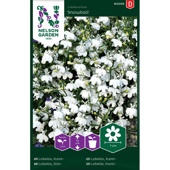 Hovedbilde Kantlobelia 'Snowball' hvit