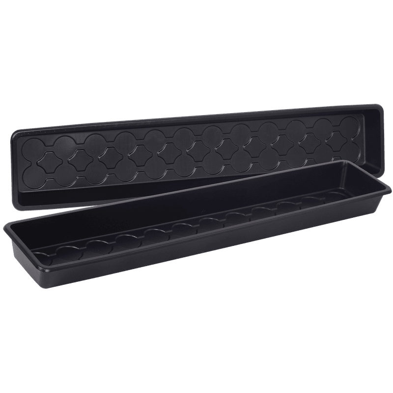Spirekasse Solid svart 14x67 cm
