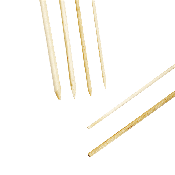 Hovedbilde Blomsterpinne tre natur 10 pk.