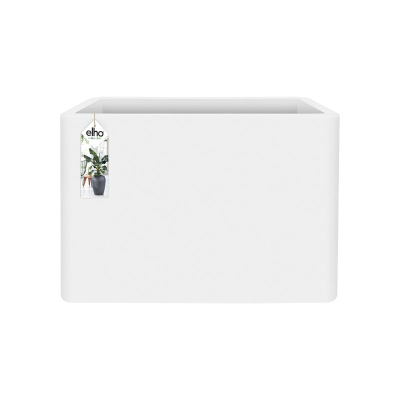 Blomsterkasse 'Pure Soft' med hjul, hvit