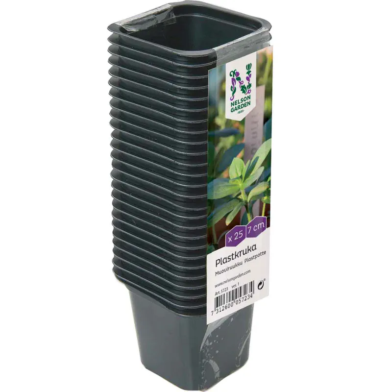 Plastpotte 7cm 25stk