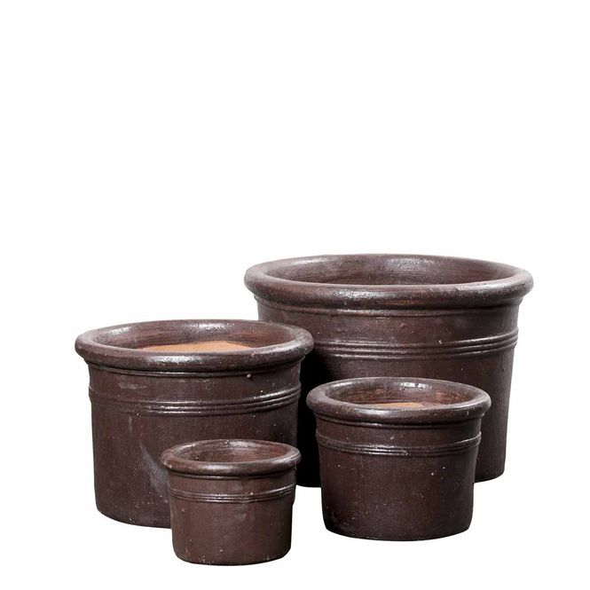 Hovedbilde Stuart rund krukke, brun